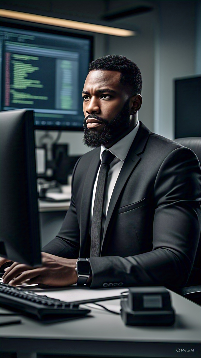 a_masculine_black_well_well_dressed_man_learning